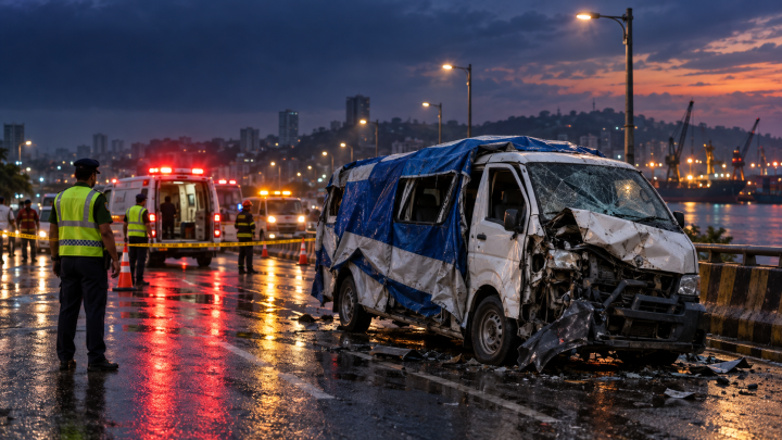 Microbus-covered van crash leaves 2 dead in Ctg