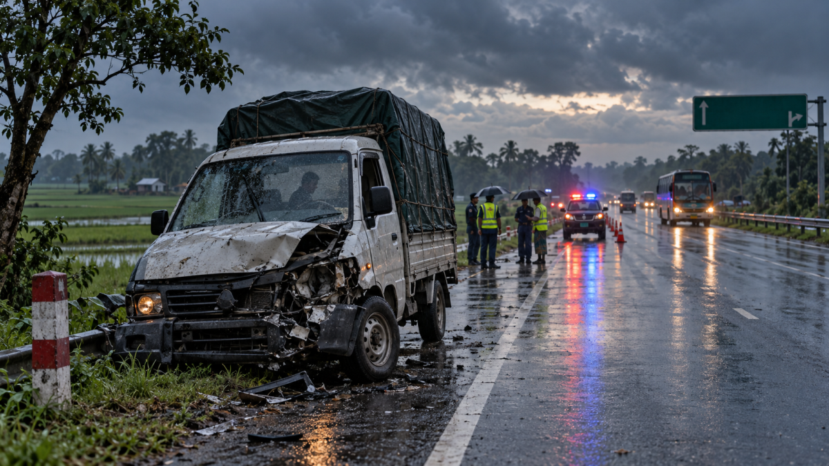 Covered van driver killed on Dhaka-Aricha highway crash