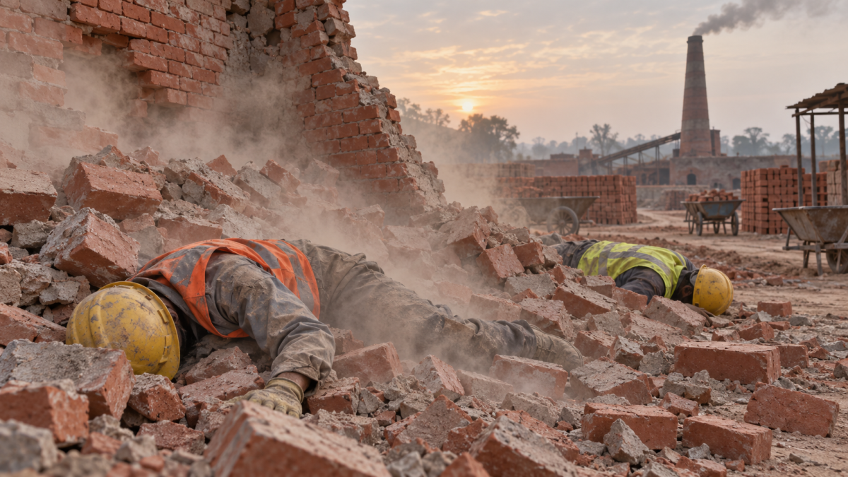 Two workers killed in brick kiln wall collapse