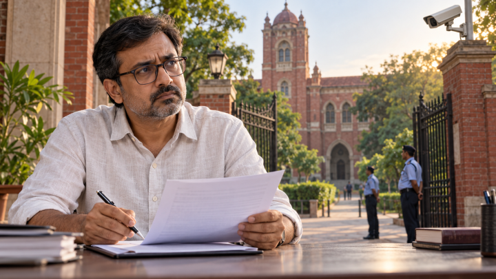 DU teacher seeks probe, cites security concerns