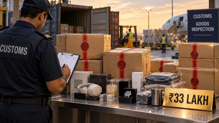 33 lakh worth of foreign goods seized