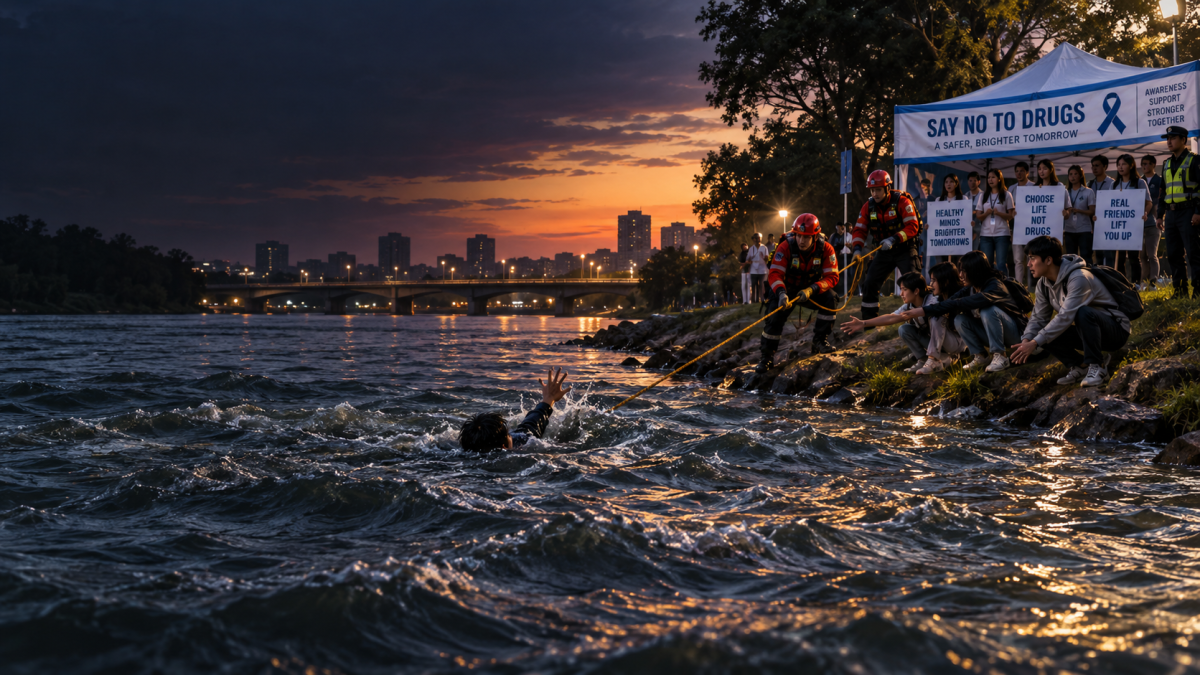 Student drowns in river amid anti-drug drive