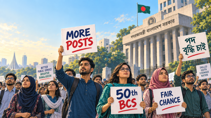 Job seekers demand more posts in 50th BCS
